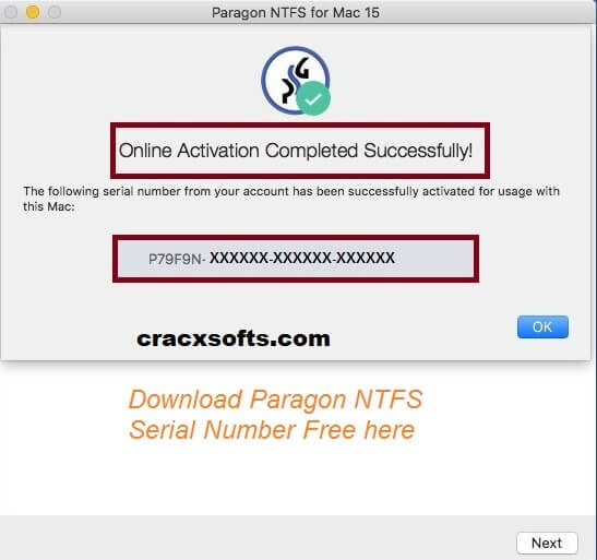 Serial Number Paragon Ntfs For Mac